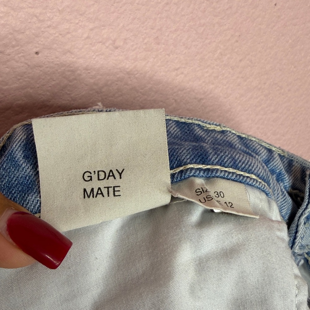 ROLLA’S Original Straight Light Wash High Rise Distressed Cropped Jeans. Size 30 - Picture 12 of 13